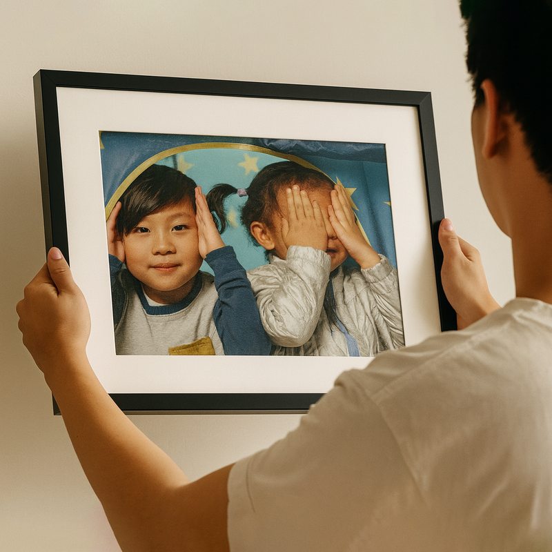 We will produce the photo print, frame it up, and...